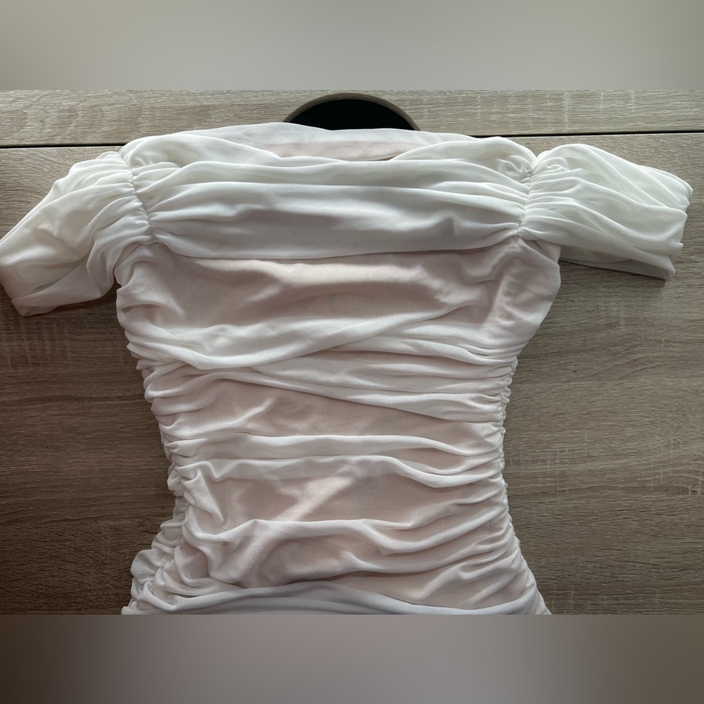 Off the shoulder ruched dress